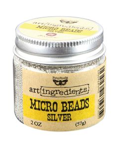 Prima Marketing Finnabair Art Ingredients Micro Beads 2oz-Silver