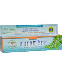 Auromere Herbal Toothpaste Original Licorice - 4.16 oz - Case of 12