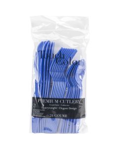 Creative Converting Heavy-Duty Cutlery 24/Pkg-Cobalt