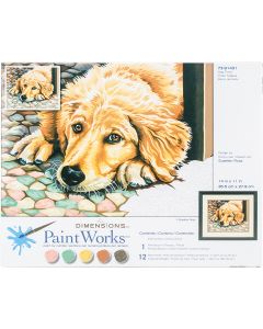 Dimensions Paint Works Paint By Number Kit 11"X14"-Dog Tired