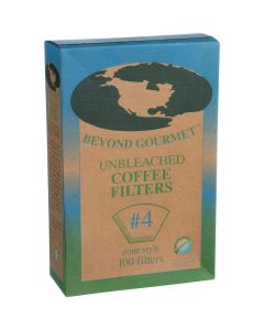Beyond Gourmet Coffee Filters - Cone - Unbleached - Number 4 - 100 Count (Pack of 3) - Beyond Gourmet Coffee Filters - Cone - Unbleached - Number 4 - 100 Count (Pack of 3)