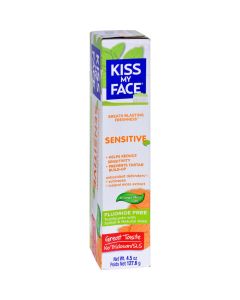 Kiss My Face Toothpaste - Sensitive - Fluoride Free - Gel - 4.5 oz