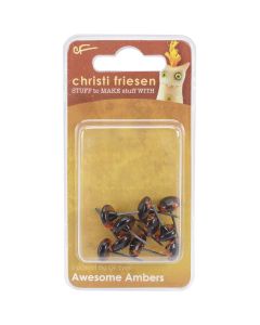 Great Create Christi Friesen Glass Eyes 9mm 10/Pkg-Awesome Amber