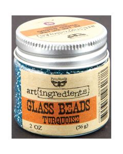 Prima Marketing Finnabair Art Ingredients Glass Beads 2oz-Turquoise