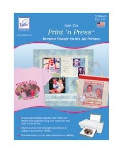 June Tailor Print 'n Press Iron-On Transfer Paper 8.5"X11" 3/Pkg-White
