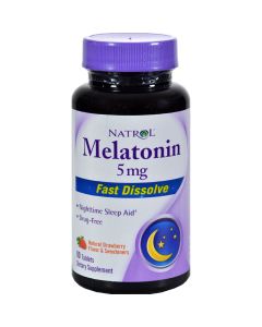 Natrol Melatonin Fast Dissolve Tablets Strawberry - 5 mg - 90 Tablets