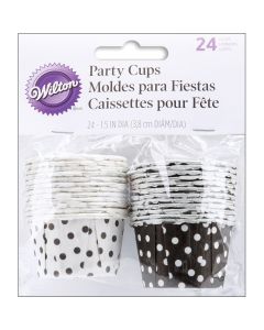 Wilton Nut & Party Cups-Black Dots 24/Pkg 1.25oz