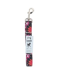 Cape Hobbycraft Dog Leash 6' Glittered Flower W/Nickel Plated Swivel Hook-1" Width