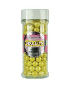 Celebrations By SweetWorks Sixlets(R) 4.5oz-Shimmer (TM) Yellow - Celebrations By SweetWorks Sixlets(R) 4.5oz-Shimmer (TM) Yellow