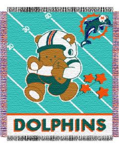 The Northwest Company Dolphins baby 36"x 46" Triple Woven Jacquard Throw (NFL) - Dolphins baby 36"x 46" Triple Woven Jacquard Throw (NFL)