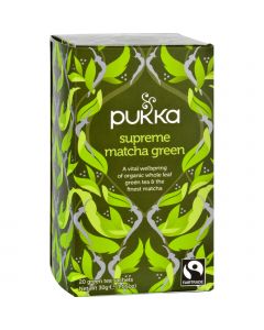 Pukka Herbal Teas Tea - Organic - Green - Supreme Matcha - 20 Bags - Case of 6