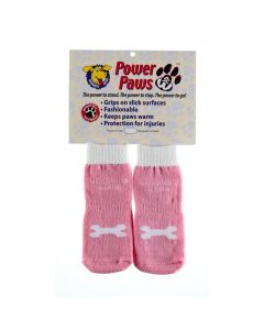 Woodrow Wear Power Paws Advanced Small Pink / White Bone 1.75" - 2.0" x 1.75" - 2.0"