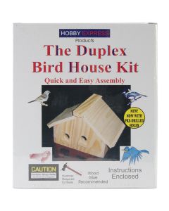 Pinepro Unfinished Wood Kit-Duplex Bird House
