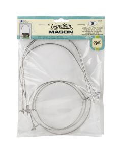 Loew-Cornell Transform Mason Wire Handles 3/Pkg-Silver - Wide Mouth