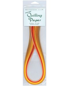Lake City Craft Quilling Paper .125" 80/Pkg-Yellow & Orange (8 Colors) - Quilling Paper .125" 80/Pkg-Yellow & Orange (8 Colors)