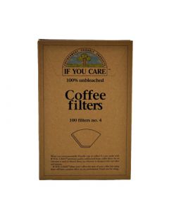 If You Care #4 Cone Coffee Filters - Brown - Case of 12 - 100 Count