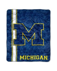 The Northwest Company Michigan College "Jersey" 50x60 Sherpa Throw