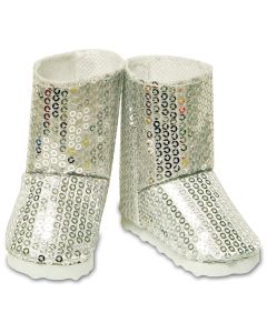 Fibre Craft Springfield Collection Sequin Boots-Silver