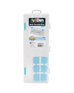 ArtBin Tarnish Inhibitor XL Box with Dividers-12.5"X4.5"X1.25" Translucent/Teal
