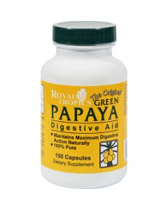 Royal Tropics The Original Green Papaya Digestive Aid - 150 Capsules