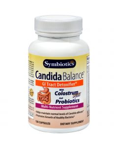 Symbiotics Candida Balance with Colostrum Plus and Probiotics - 120 Capsules