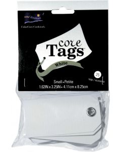 Darice Core'dinations Core Tags 25/Pkg-1.625"X3.25" White