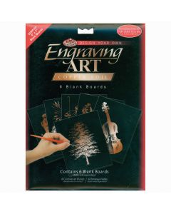 Royal Brush Foil Engraving Art Blank Boards 5"X7" 6/Pkg-Copper