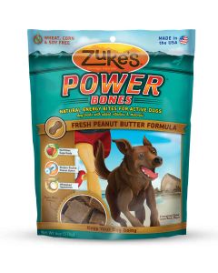 Zuke's Power Bones Natural Endurance Treats for Dogs Peanut Butter 6 oz.