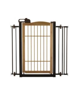 Richell Tak One-Touch Pet Gate Bamboo 28.3" - 35.8" x 2" x 34.6"
