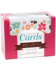 American Crafts A2 Cards W/Envelopes (4.375"X5.75") 40/Box-Felicity - American Crafts A2 Cards W/Envelopes (4.375"X5.75") 40/Box-Felicity
