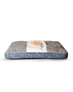 K&H Pet Products Vintage Classic Pet Bed Genuine Logo Small Gray / Blue 28" x 38" x 4"