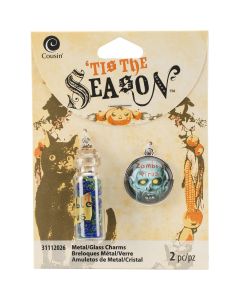 Cousin Tis The Season Charms-Blue & Orange Zombies 2/Pkg