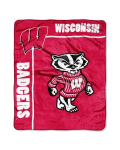 The Northwest Company Wisconsin "School Spirit" 50"x60" Raschel Throw (College) - Wisconsin "School Spirit" 50"x60" Raschel Throw (College)