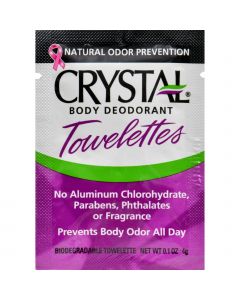 Crystal Essence Crystal Deodorant Solo Towlette Display Case - Case of 48 - .1 oz