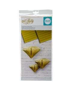 We R Memory Keepers We R DIY Party Honeycomb Pads 5.75"X12" 2/Pkg-Gold Metallic