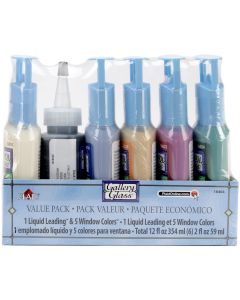 Plaid:Craft Gallery Glass Window Color Paint Set 6/Pkg-Decorator