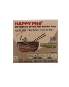 Star Anise Foods Soup - Brown Rice Noodle - Vietnamese - Happy Pho - Shiitake Mushroom - 4.5 oz - case of 6