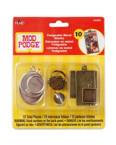 Plaid:Craft Mod Podge Podgeable Metal Blanks 10/Pkg-