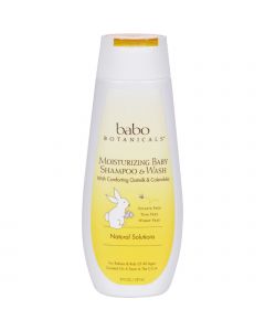 Babo Botanicals Moisturizing Baby Shampoo and Wash - Oatmilk Calendula - 8 fl oz