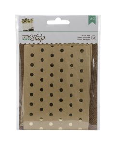 American Crafts DIY Shop 2 Treat Bags 12/Pkg-Gold Dots