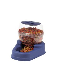 Bergan Petite Gourmet Pet Feeder Small Blue 13" x 11.5" x 11.25