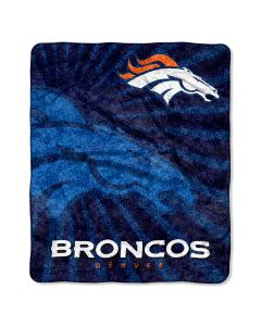 The Northwest Company Broncos  50x60 Sherpa Throw - Strobe Series