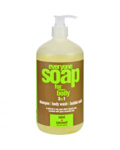 EO Products Hand Soap - Natural - Everyone - Liquid - Mint and Coconut - 32 oz