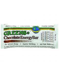 Greens Plus Plusbar Energy Bar - Chocolate - 2.08 oz Bars - Case of 12
