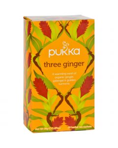 Pukka Herbal Teas Tea - Organic - Three Ginger - 20 Bags - Case of 6