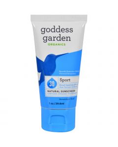 Goddess Garden Sunscreen - Natural - Sport - SPF 30 - Tube - 1 oz