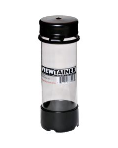 Viewtainer Tethered Cap Storage Container 2"X6"-Black