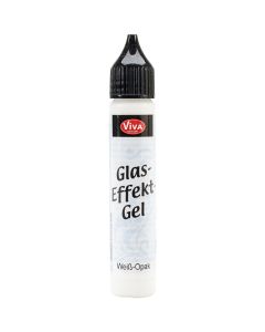 Viva Decor Glass Effect Gel 25ml-White Opaque