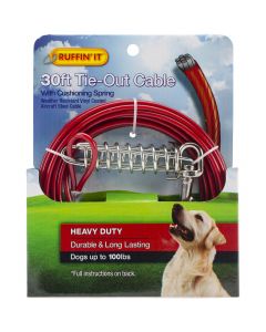Westminster Pet Products Heavy Duty Cable Tie Out W/Cushioning Spring 30ft-