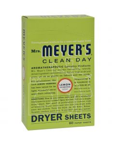 Mrs. Meyer's Dryer Sheets - Lemon Verbena - Case of 12 - 80 Sheets